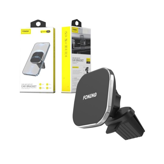 FONENG CP19 AIR OUTLET MAGNET CAR PHONE HOLDER BLACK